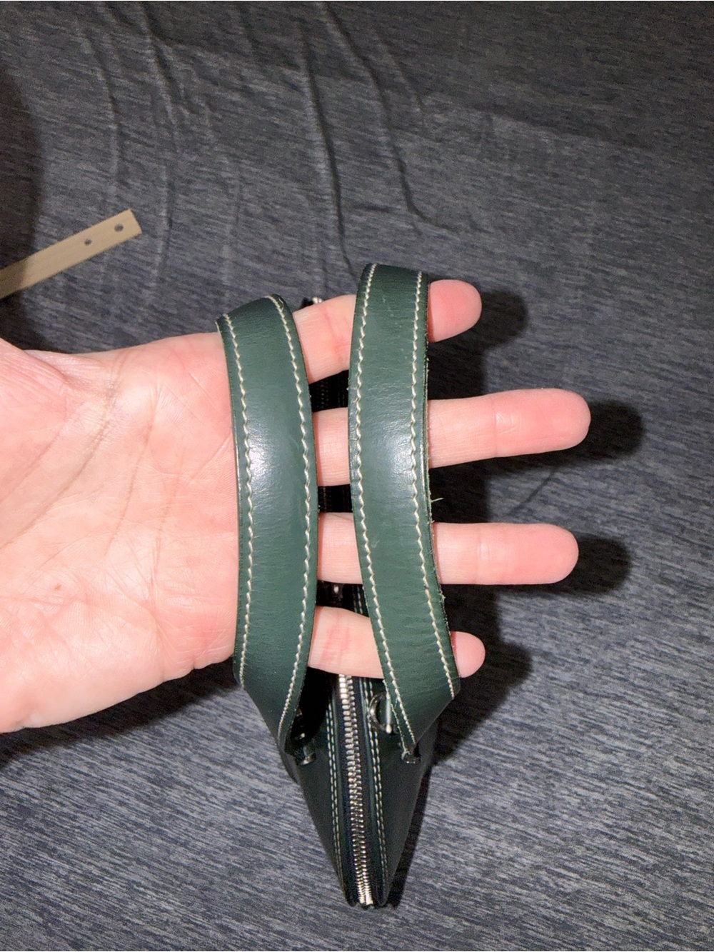 Dooney & Bourke Dark Green Leather Bintage Dome Satchel EUC - Picture 9 of 16